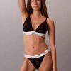 Set de 3 Thongs din bumbac elastic cu nervuri Set de 3 Thongs din bumbac elastic cu nervuri