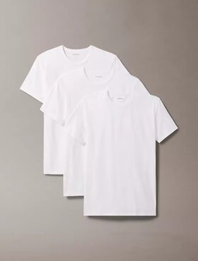 Set de 3 tricouri cu guler rotund, croială slim, din Cotton Stretch Set de 3 tricouri cu guler rotund, croială slim, din Cotton Stretch