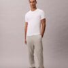 Set de 3 tricouri cu guler rotund, croială slim, din Cotton Stretch