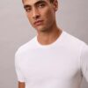 Set de 3 tricouri cu guler rotund, croială slim, din Cotton Stretch