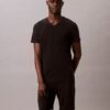 Set de 3 tricouri slim fit cu guler în V din amestec de Cotton Stretch