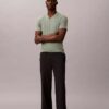 Set de 3 tricouri slim fit cu guler în V din amestec de Cotton Stretch