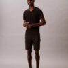 Set de 3 tricouri slim fit cu guler în V din amestec de Cotton Stretch