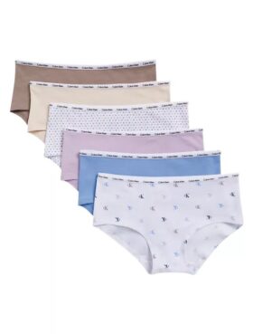 Set de 6 chiloți Hipster din Cotton Stretch pentru fete