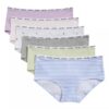 Set de 6 chiloți Hipster din Cotton Stretch pentru fete