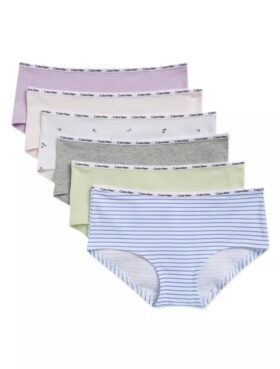 Set de 6 chiloți Hipster din Cotton Stretch pentru fete