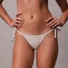 Slip de bikini cu legături laterale, în culori uni pentru părți inferioare
