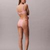 Slip de bikini cu monogramă grafică și legături laterale pentru părți inferioare