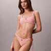 Slip de bikini cu monogramă grafică și legături laterale pentru părți inferioare