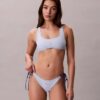 Slip de bikini cu monogramă grafică și legături laterale pentru părți inferioare