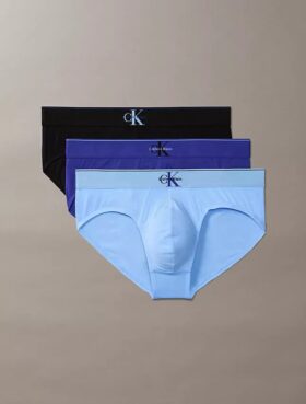 Slipuri din bumbac Cotton Stretch cu monogramă grafică, pachet de 3