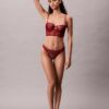 Sutien balconet Unlined din dantelă florală neagră CK Black