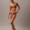 Sutien balconet Unlined din dantelă florală neagră CK Black