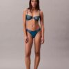 Sutien balconet Unlined, din dantelă geometrică neagră CK Black Sutien balconet Unlined, din dantelă geometrică neagră CK Black