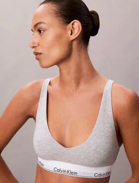 Sutien Bralette triunghiular Unlined din bumbac și Modal Icon