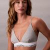 Sutien Bralette triunghiular Unlined din bumbac și Modal Icon