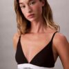 Sutien Bralette triunghiular Unlined din bumbac și Modal Icon