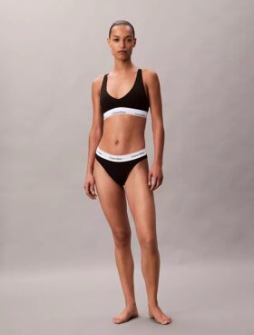 Sutien Bralette triunghiular Unlined din bumbac și Modal Icon