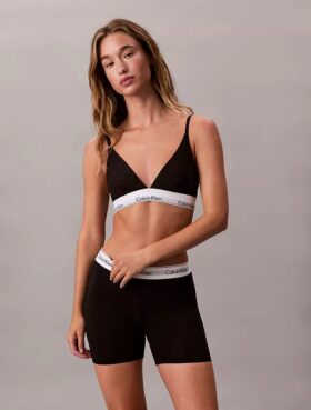 Sutien Bralette triunghiular Unlined din bumbac și Modal Icon