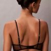 Sutien decoltat CK Black Floral Lace, ușor căptușit Sutien decoltat CK Black Floral Lace, ușor căptușit