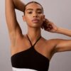 Sutien halter Unlined din bumbac și Modal Icon