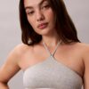 Sutien halter Unlined din bumbac și Modal Icon