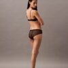 Sutien plonjat din dantelă florală CK Black