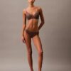 Sutien Push-Up cu decolteu adânc din dantelă florală neagră CK Black Sutien Push-Up cu decolteu adânc din dantelă florală neagră CK Black