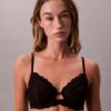 Sutien senzual din dantelă elastică, Unlined, cu acoperire completă Sutien senzual din dantelă elastică, Unlined, cu acoperire completă