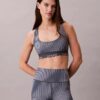 Sutien sport cu imprimeu modern, cu spate în formă de U, pentru impact mediu