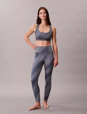 Sutien sport cu imprimeu modern, cu spate în formă de U, pentru impact mediu
