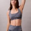 Sutien sport cu imprimeu modern, cu spate în formă de U, pentru impact mediu