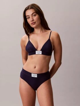 Sutien triunghiular clasic Heritage din bumbac Cotton Stretch, ușor căptușit