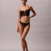 Thong Ck Black dantelă florală neagră Thong Ck Black dantelă florală neagră