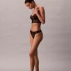 Thong Ck Black dantelă florală neagră Thong Ck Black dantelă florală neagră
