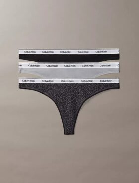 Thong cu talie joasă, pachet de 3 bucăți, cu logo Icon