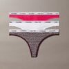 Thong cu talie joasă, pachet de 3 bucăți, cu logo Icon