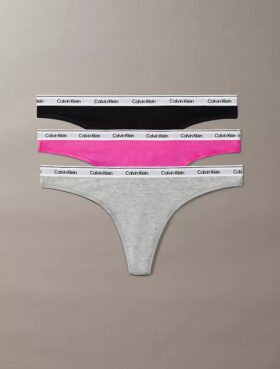 Thong cu talie joasă, pachet de 3 bucăți, cu logo Icon