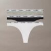 Thong cu talie joasă, pachet de 3 bucăți, cu logo Icon