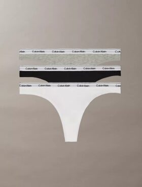 Thong cu talie joasă, pachet de 3 bucăți, cu logo Icon