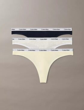 Thong cu talie joasă, pachet de 3 bucăți, cu logo Icon