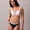Thong din bumbac Cotton Stretch cu nervuri, pachet de 3 bucăți Thong din bumbac Cotton Stretch cu nervuri, pachet de 3 bucăți