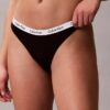 Thong din bumbac Cotton Stretch cu nervuri, pachet de 3 bucăți Thong din bumbac Cotton Stretch cu nervuri, pachet de 3 bucăți