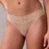Thong din dantelă cu logo iconic
