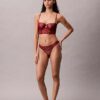 Thong din dantelă florală neagră CK Black Thong din dantelă florală neagră CK Black