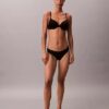 Thong din microfibră elastică cu dantelă