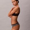 Thong din microfibră elastică cu dantelă
