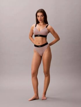 Thong elastică din microfibră cu monogramă grafică