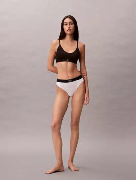 Thong elastică din microfibră cu monogramă grafică