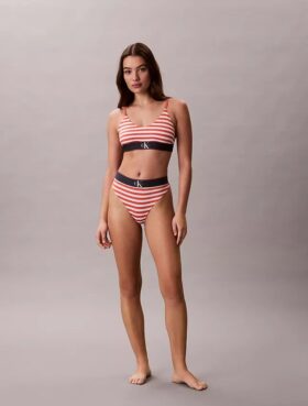 Thong elastică din microfibră cu monogramă grafică